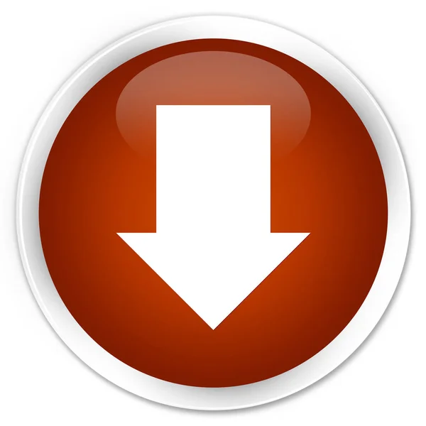 Значок со стрелкой премиум коричневой круглой кнопки — стоковое фото
