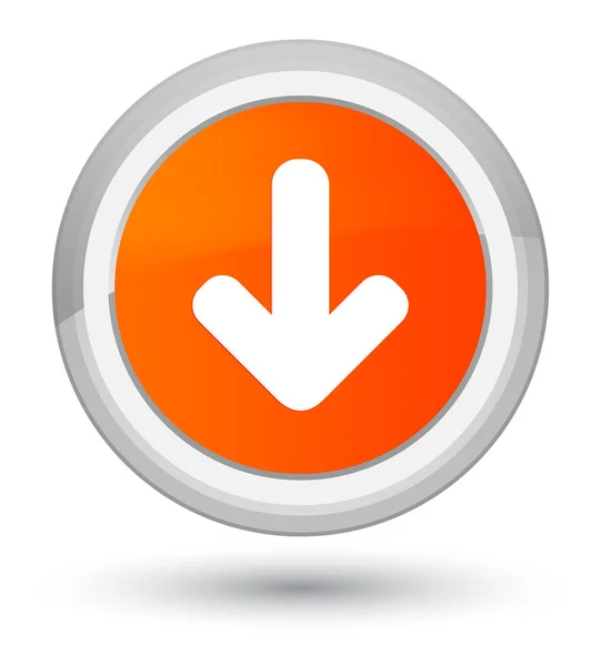 다운로드 화살표 아이콘 주요 오렌지 라운드 버튼 — 스톡 사진