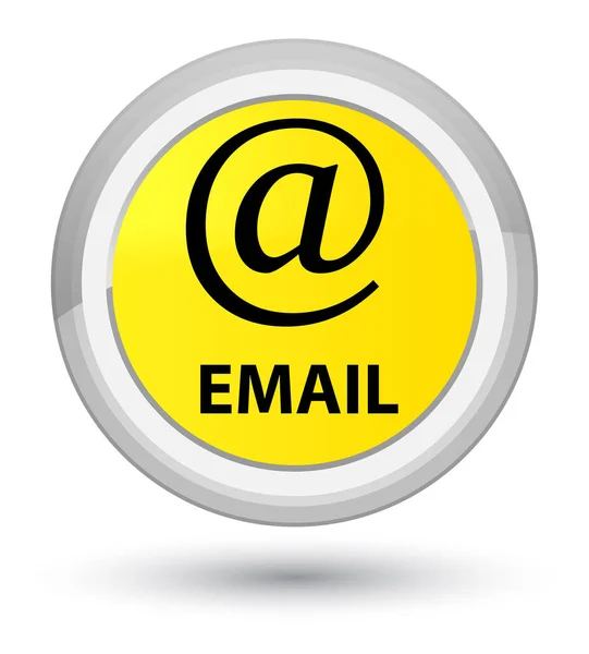 电子邮件 (地址图标) 黄金黄色圆按钮 — 图库照片
