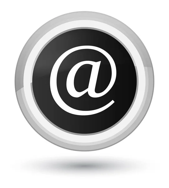 Icono de dirección de correo electrónico botón redondo negro primo — Foto de Stock