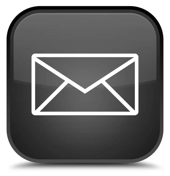 Icono de correo electrónico botón cuadrado negro especial — Foto de Stock
