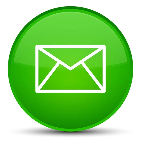 Email icona speciale pulsante rotondo verde — Foto Stock