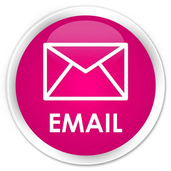 Email premium botón redondo rosa — Foto de Stock