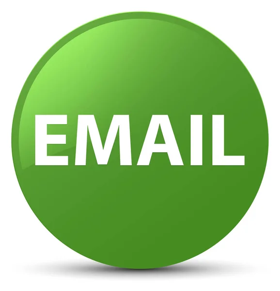 Email soft green round button — Stock Photo, Image