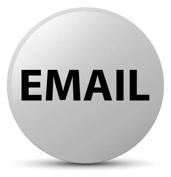 Email white round button — Stock Photo, Image