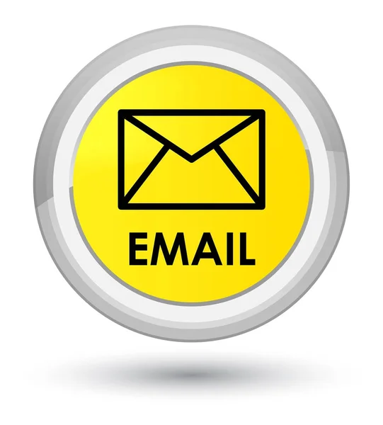 Προνομιακή κίτρινο στρογγυλό κουμπί ηλεκτρονικού ταχυδρομείου — Φωτογραφία Αρχείου