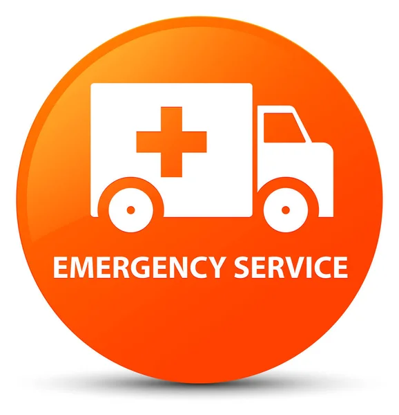 Servicio de emergencia naranja botón redondo — Foto de Stock