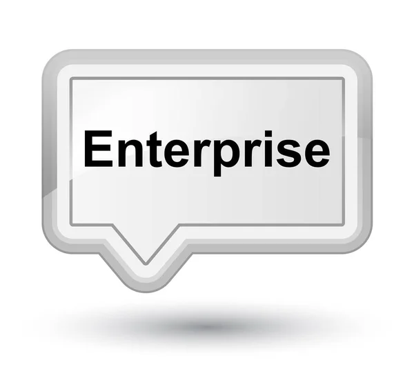 Enterprise prime witte spandoek knop — Stockfoto