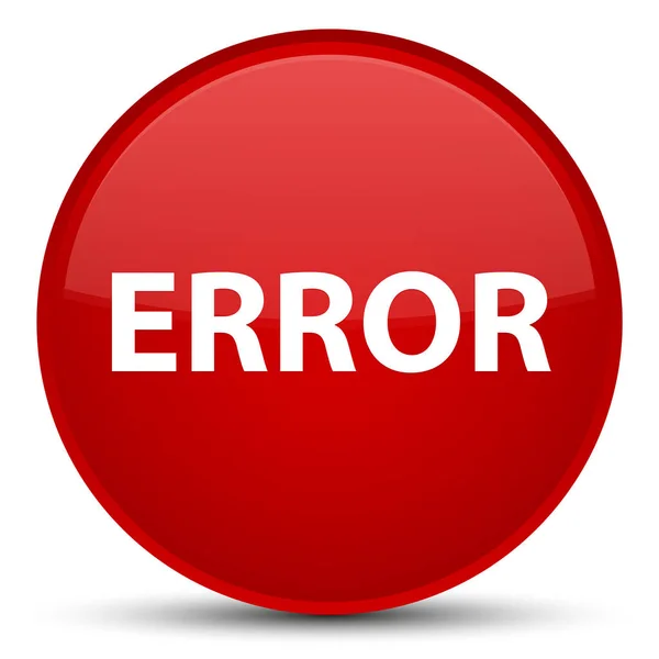 Erro botão redondo vermelho especial — Fotografia de Stock