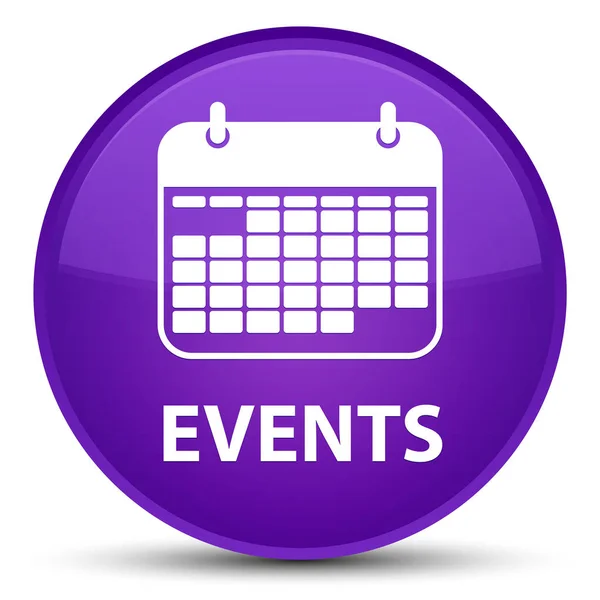 Eventos (ícone de calendário) botão redondo roxo especial — Fotografia de Stock