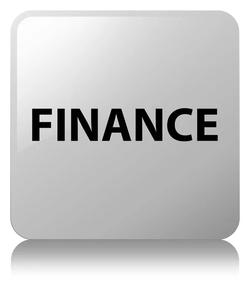 Finanzas blanco botón cuadrado — Foto de Stock