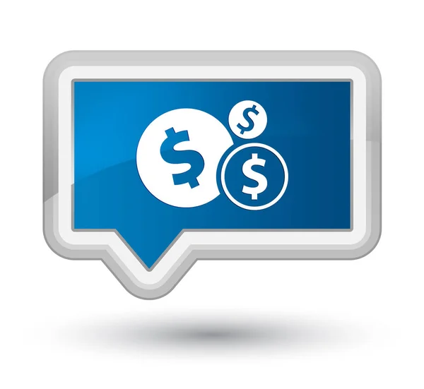 Finanzas dólar signo icono prime blue banner botón — Foto de Stock