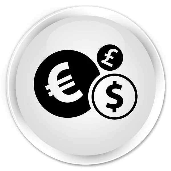 Finances icon premium white round button — Stock Photo, Image