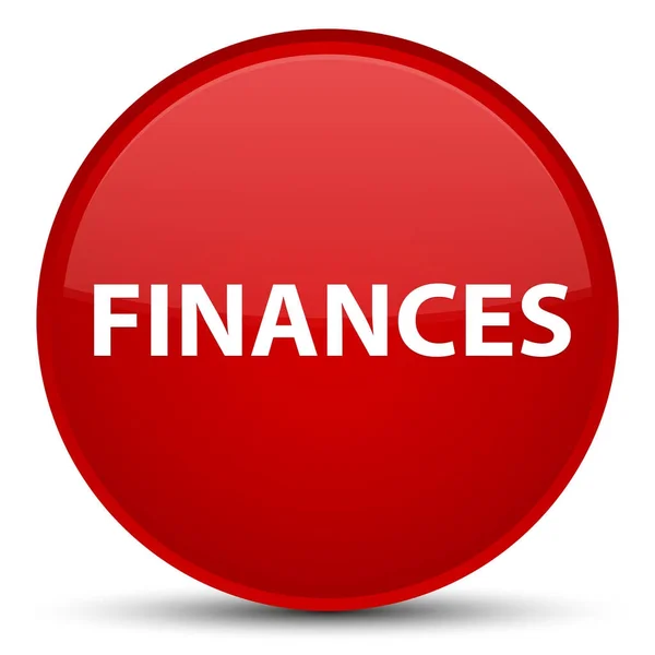 Finances special red round button — Stock Photo, Image