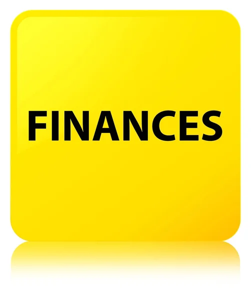 Finances yellow square button — Stock Photo, Image