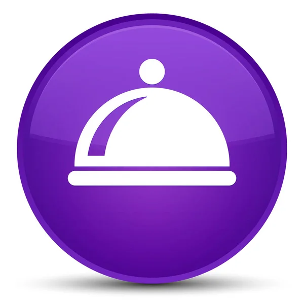 食品料理アイコン特別な紫色丸いボタン — ストック写真