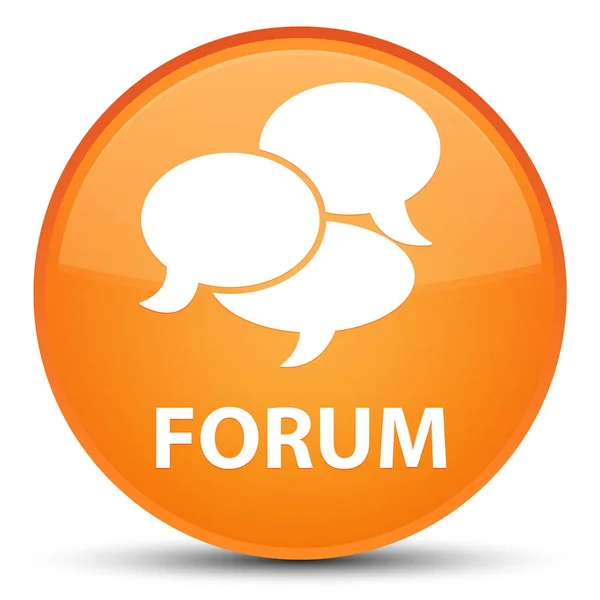 Forum (comments icon) special orange round button — Stock Photo, Image