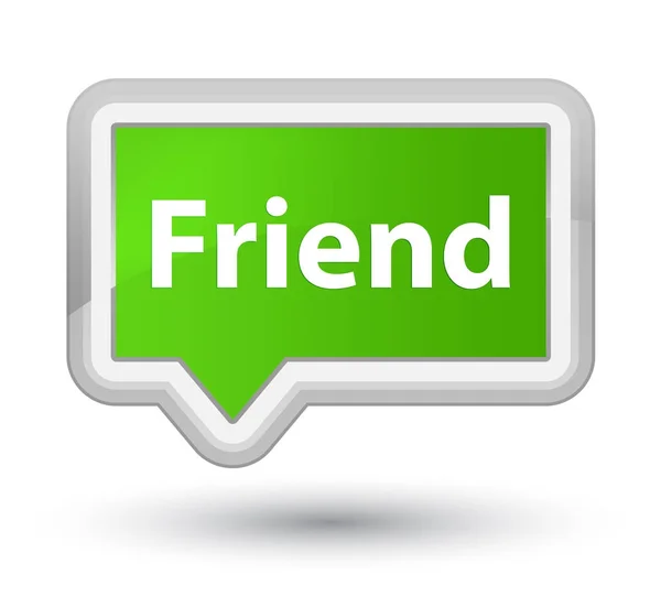 Przyjaciel prime miękkie transparent zielony przycisk — Zdjęcie stockowe