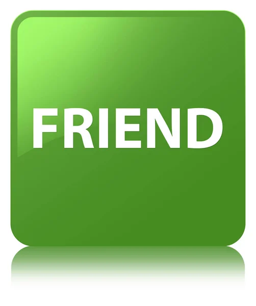 Friend soft green square button — Stock Photo, Image