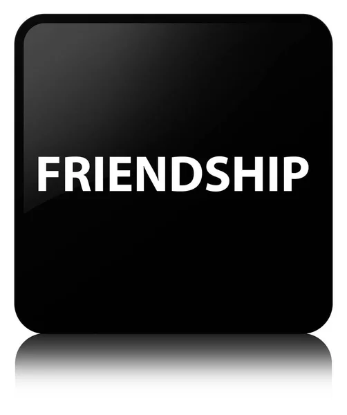 友情の黒い正方形ボタン — ストック写真