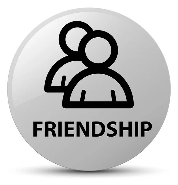 Friendship (group icon) white round button — Stock Photo, Image