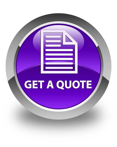 Get a quote (page icon) glossy purple round button