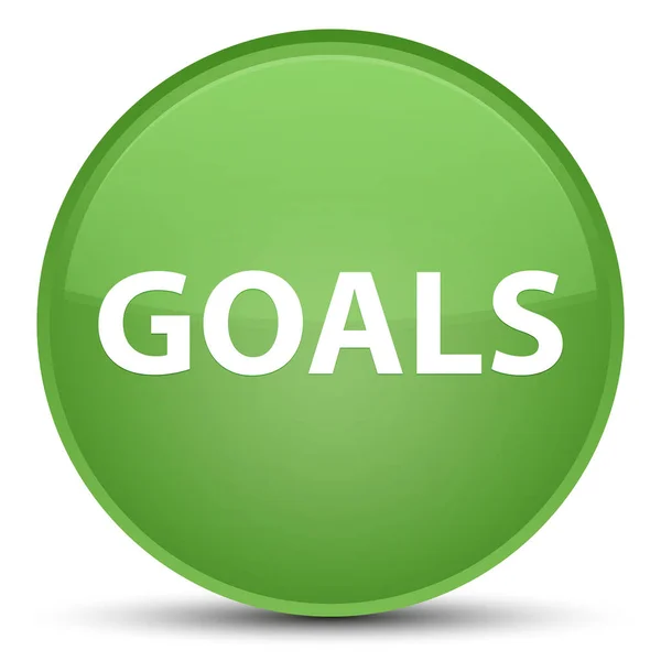 Goals special soft green round button — Stock Photo, Image