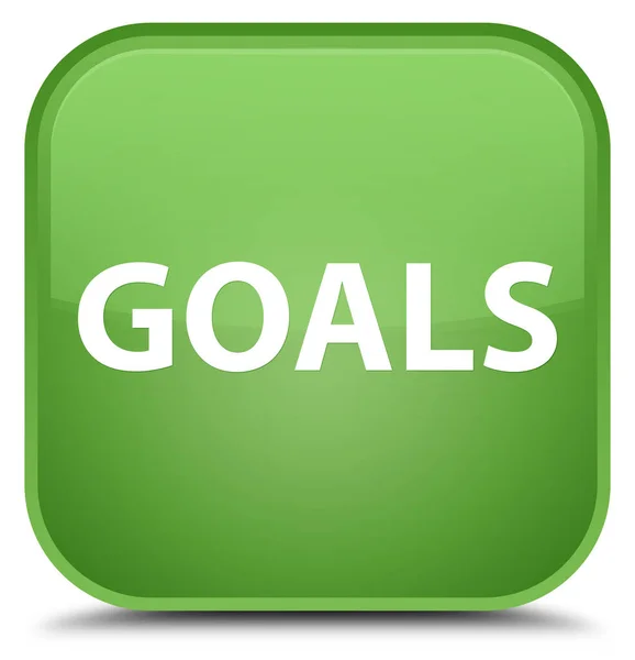 Goals special soft green square button — Stock Photo, Image