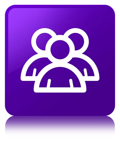 Gruppo icona viola quadrato pulsante — Foto Stock