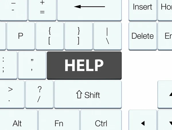 Svart tangentbord knappen hjälp — Stockfoto