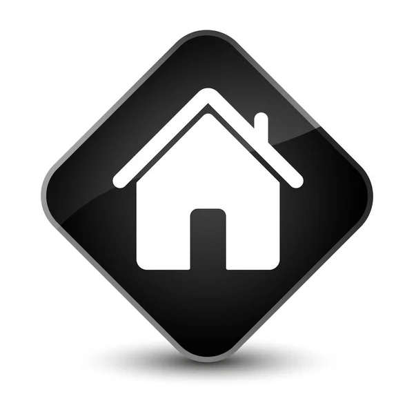 Home icon elegant black diamond button — Stock Photo, Image