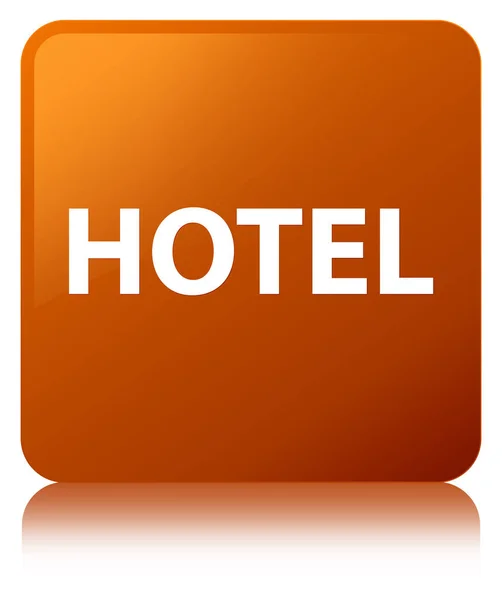 Otel kahverengi kare düğme — Stok fotoğraf