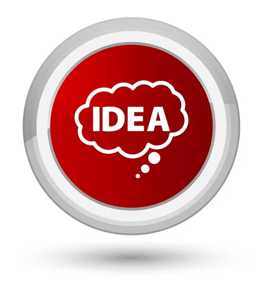 Idea bubble icon prime red round button — Stock Photo, Image