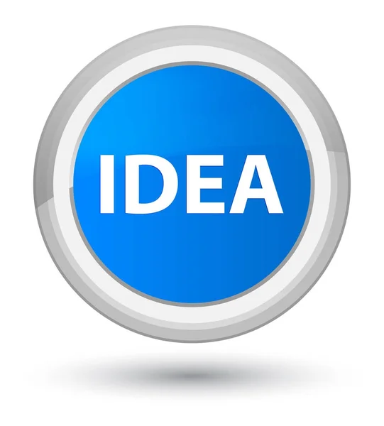 Idea primo ciano blu pulsante rotondo — Foto Stock