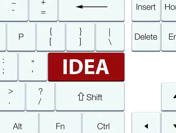 Fikir kahverengi klavye düğme — Stok fotoğraf