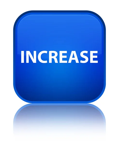 Increase special blue square button — Stock Photo, Image