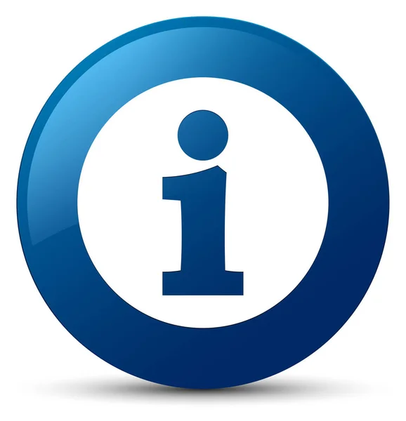 Info pictogram blauwe ronde knop — Stockfoto
