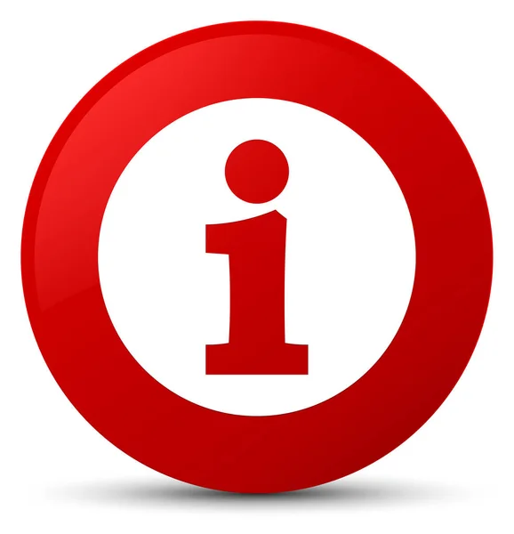 Info pictogram rode ronde knop — Stockfoto