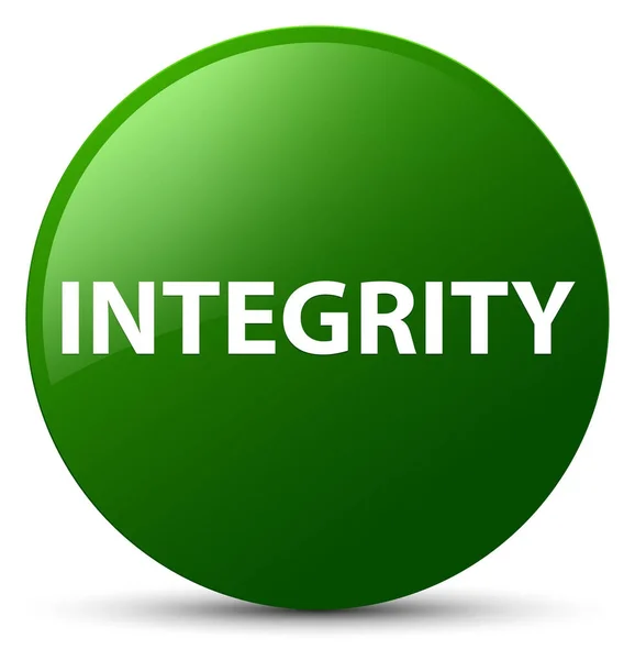 Integrity green round button — Stock Photo, Image