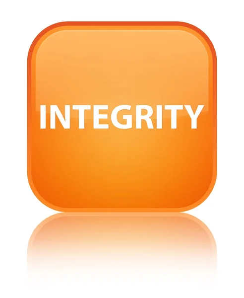 Integrity special orange square button — Stock Photo, Image