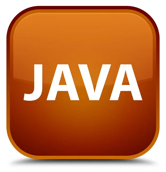 Java special brown square button — Stock Photo, Image