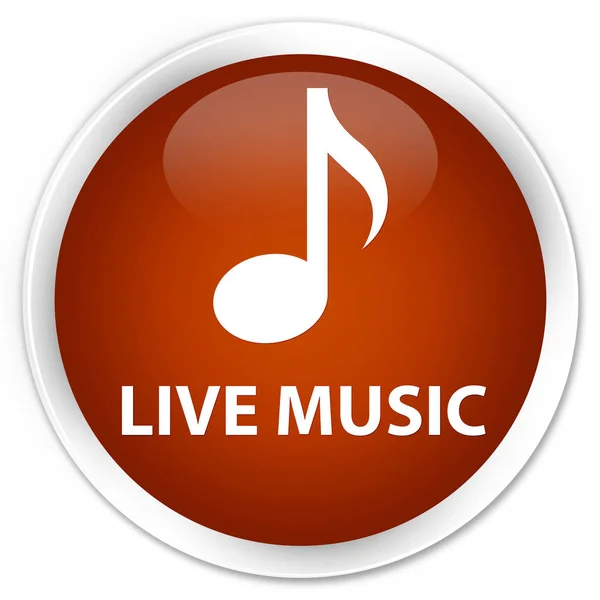 Música en vivo premium marrón botón redondo — Foto de Stock