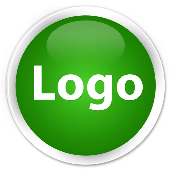 Logo premium green round button