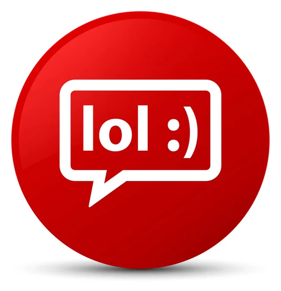 Ícone de bolha LOL botão redondo vermelho — Fotografia de Stock