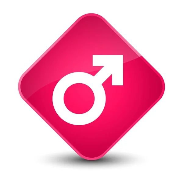 Мужской знак значок элегантный розовый бриллиант кнопки — стоковое фото