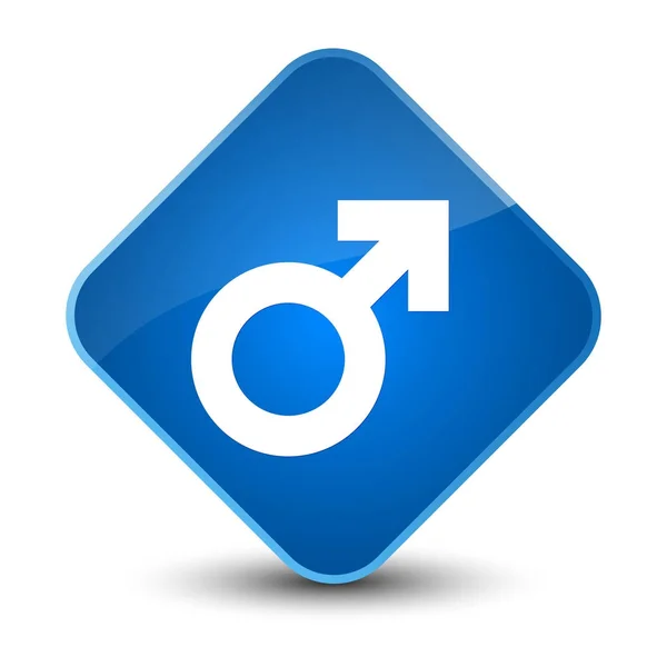 Символ мужского знака элегантная синяя кнопка — стоковое фото