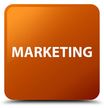 Pazarlama kahverengi kare düğme