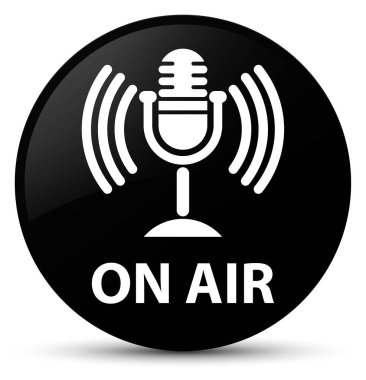 Düğme üzerinde hava (mikrofon simgesi) siyah yuvarlak