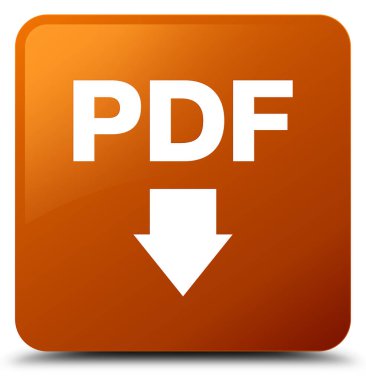 PDF download simgesi kahverengi kare düğme