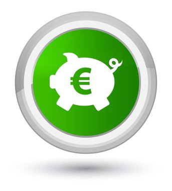 Kumbara euro işareti simgesini Ana yeşil yuvarlak düğmesi